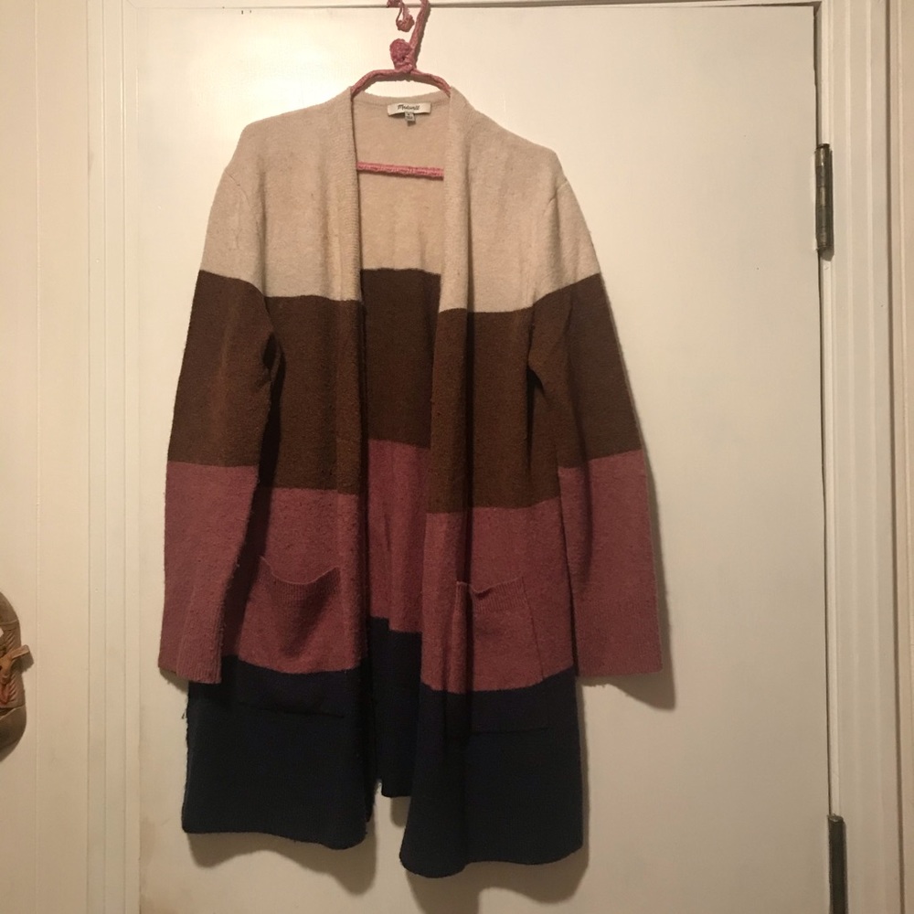 Madewell color block Cardigan